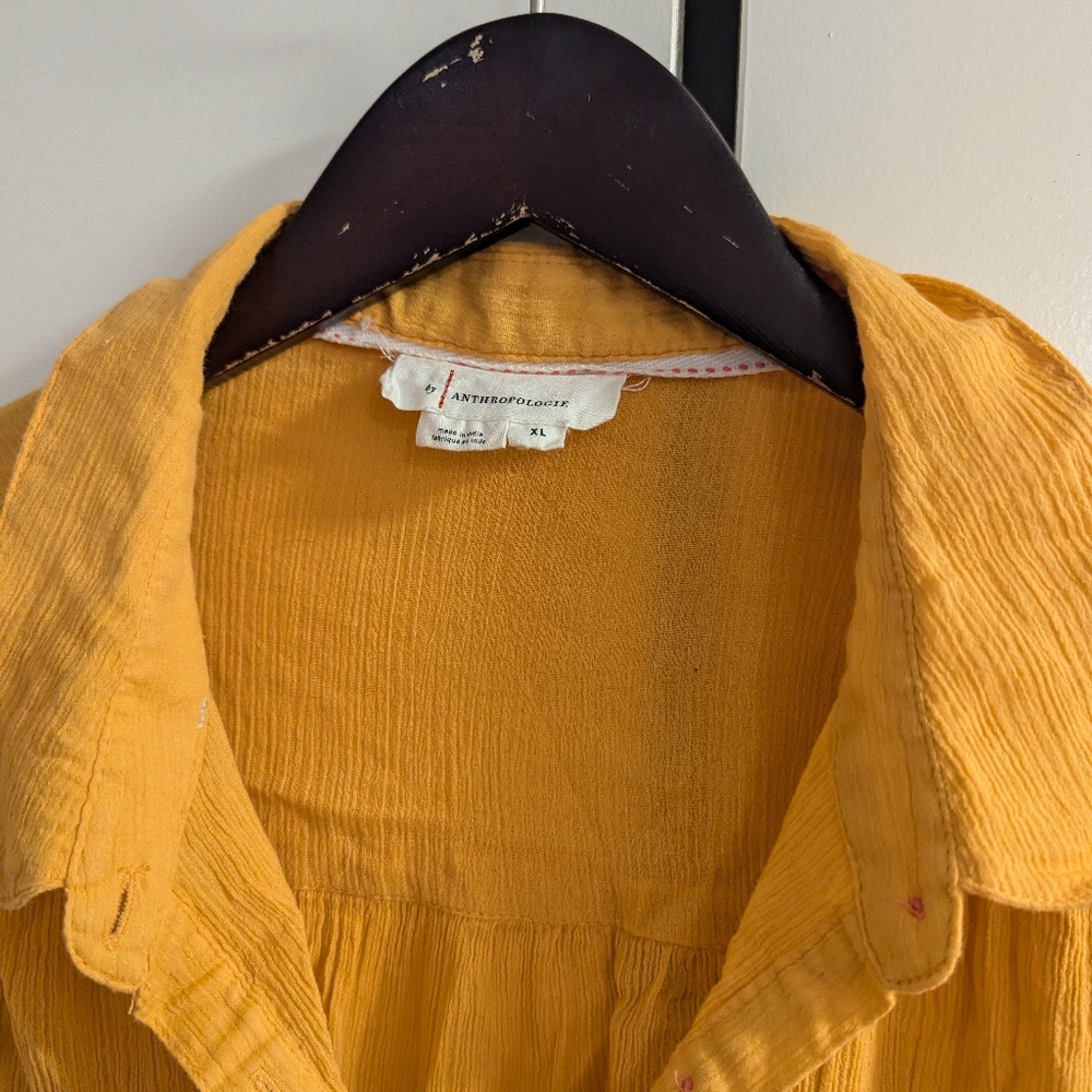 Anthropologie Mustard Yellow Tunic - Picture 5 of 6
